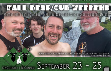 Fall Bear Cub Weekend @ Buckwood!