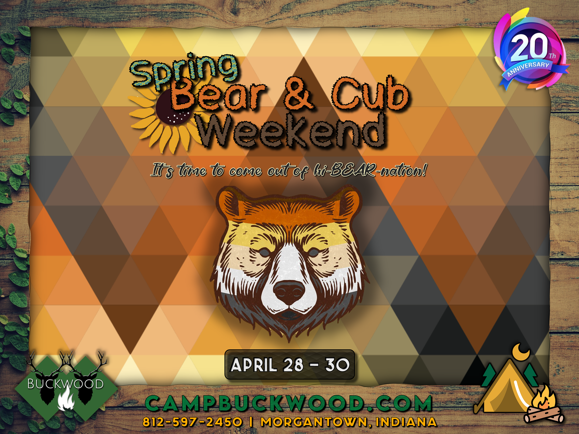 Camp Buckwood 2023 Spring Bear and Cub Weekend Event