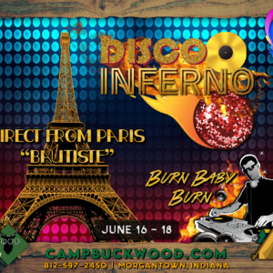 Camp Buckwood Disco Inferno Weekend Event