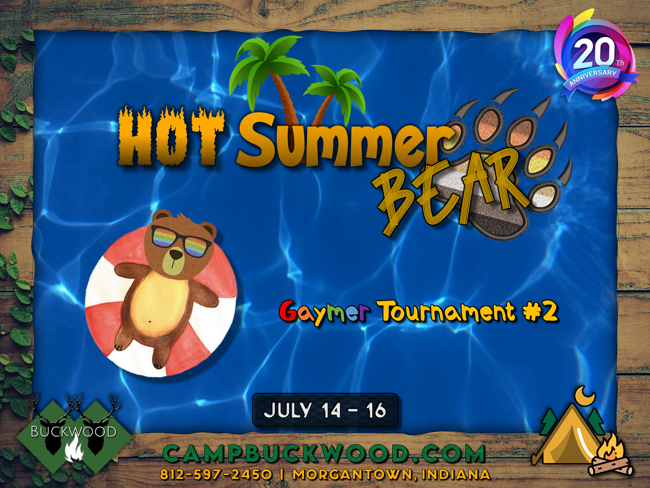 Camp Buckwood 2023 Hot Summer Bear Weekend Event