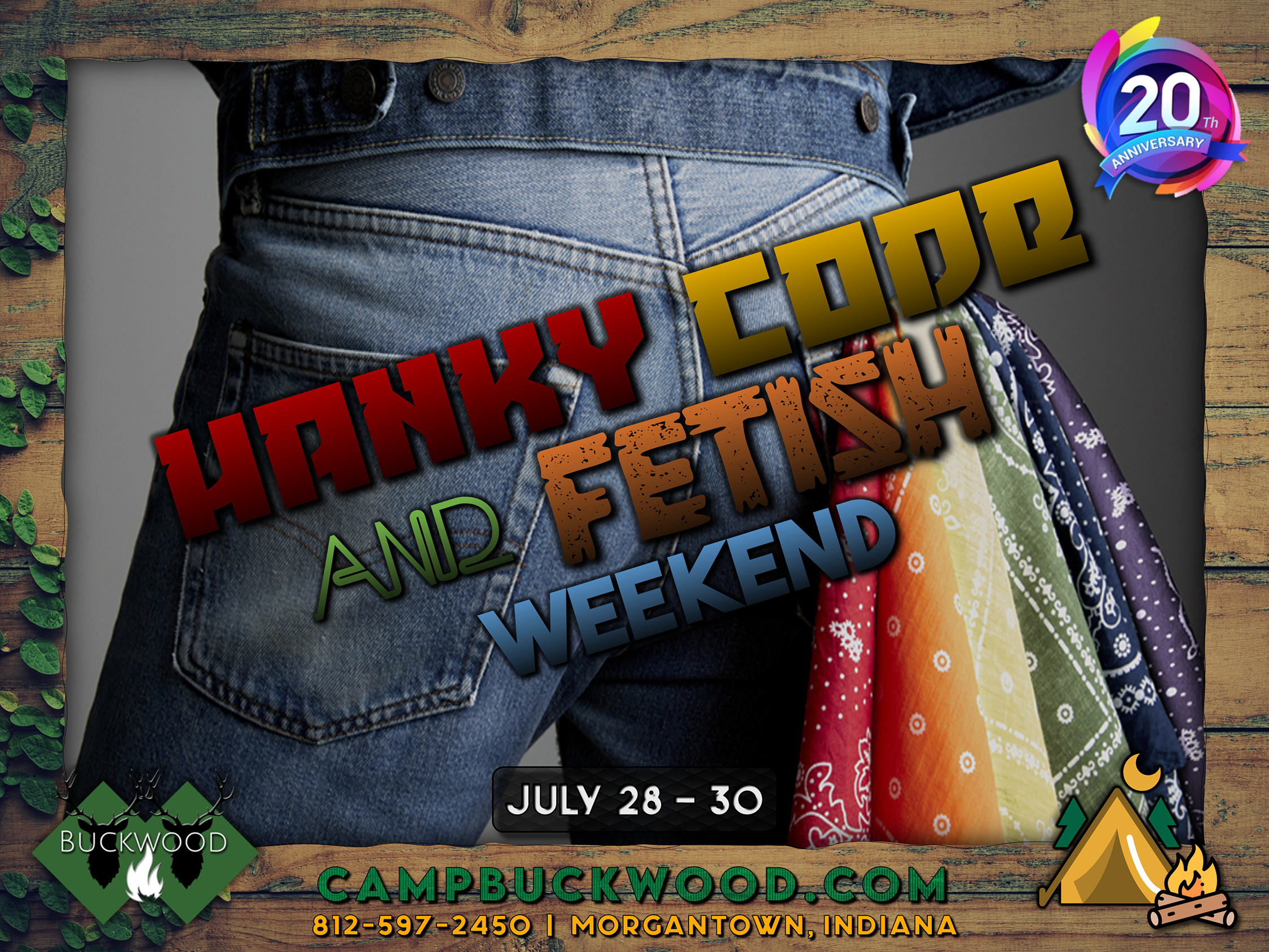 Camp Buckwood 2023 Hanky Code and Fetish Weekend