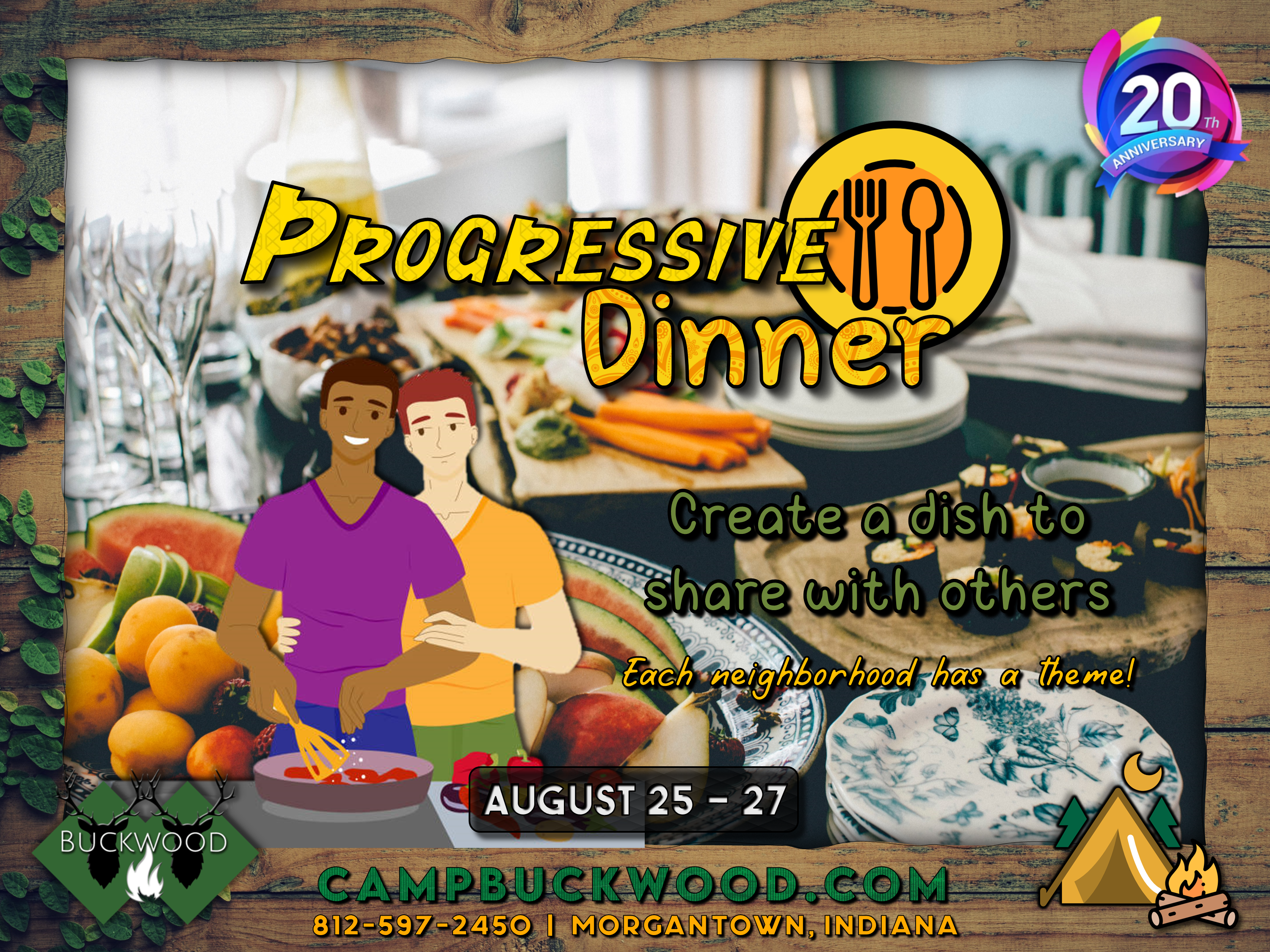 Camp Buckwood 2023 Progressive Dinner Weekend Event