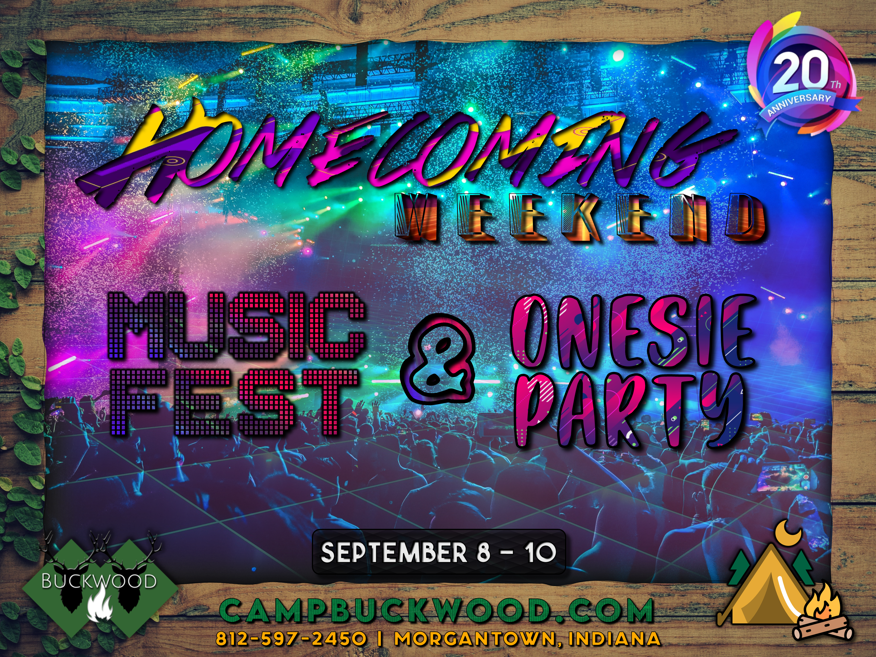 Camp Buckwood 2023 Homecoming Music Fest Weekend Event