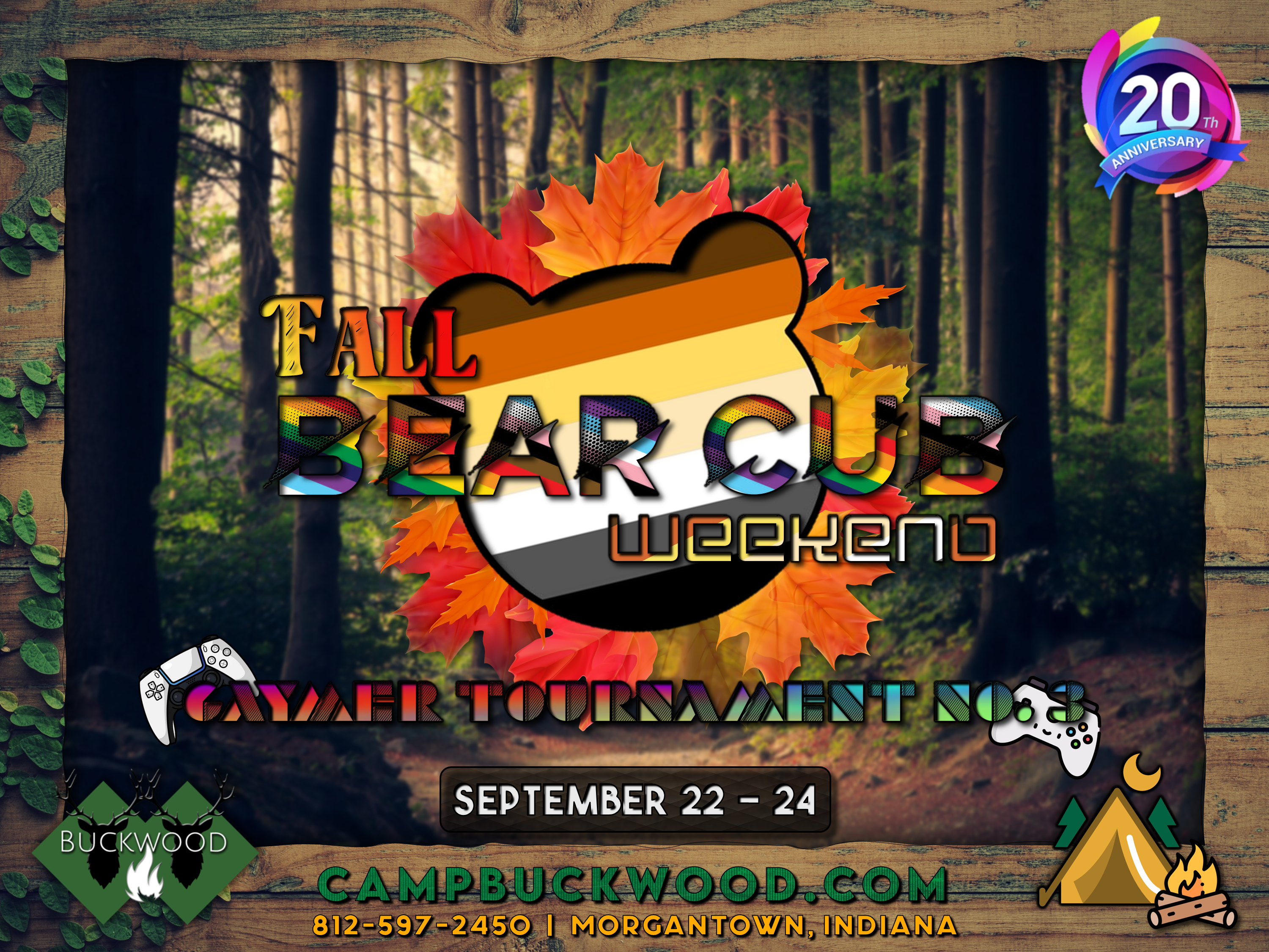 Camp Buckwood 2023 Fall Bear & Cub Weekend Event