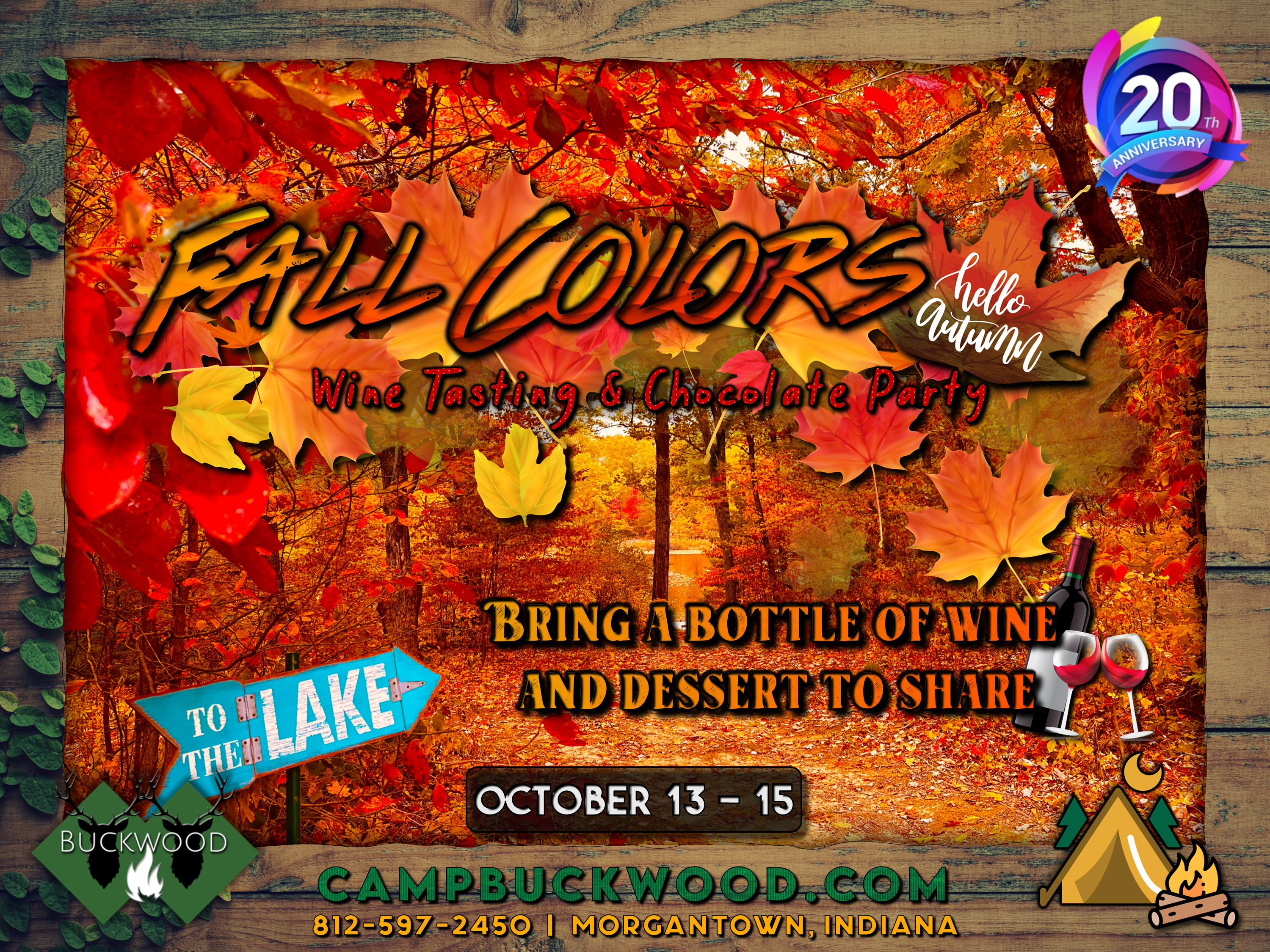 Camp Buckwood 2023 Fall Colors Weekend Event