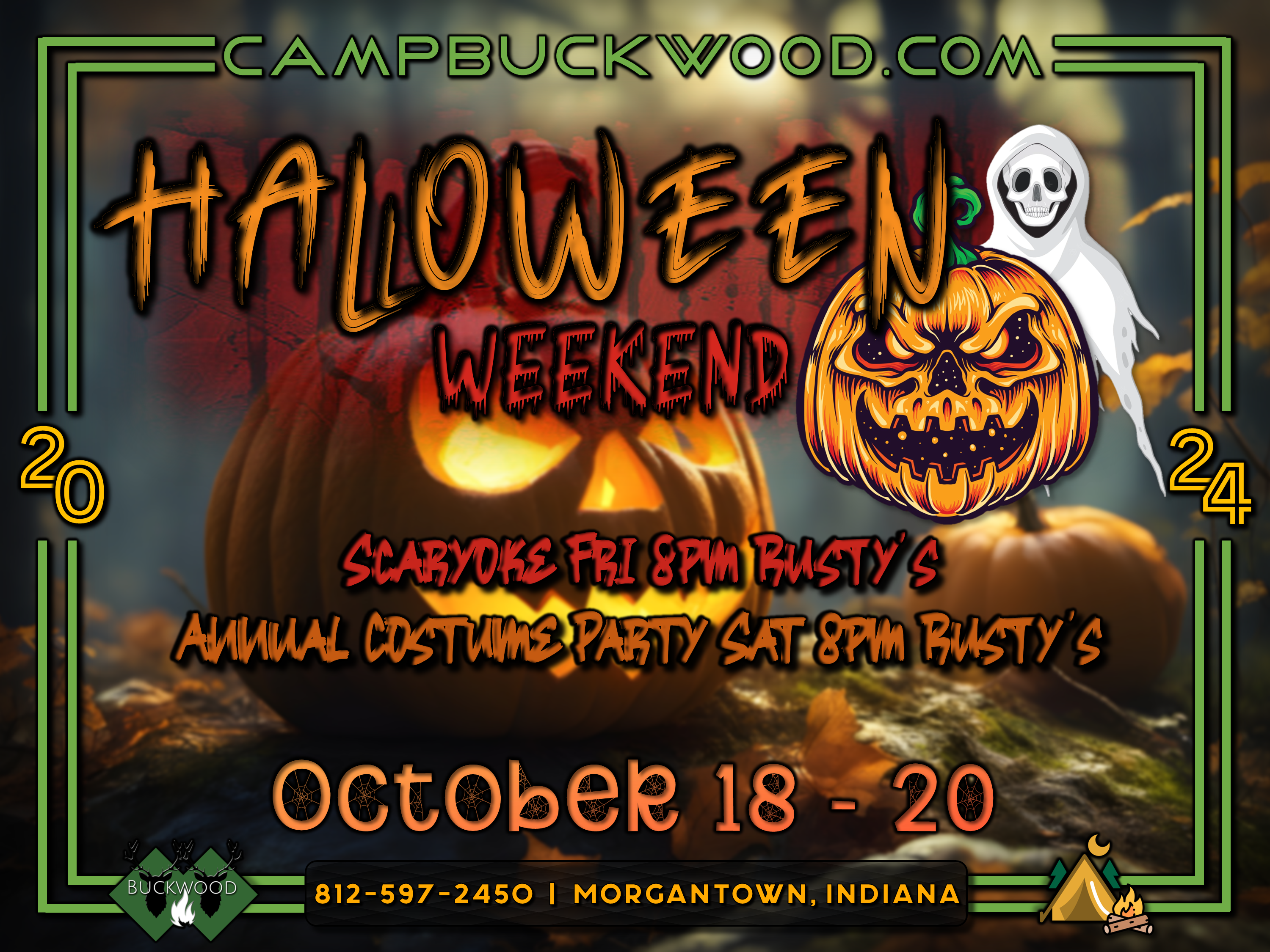 Camp Buckwood 2024 Halloween Event Weekend