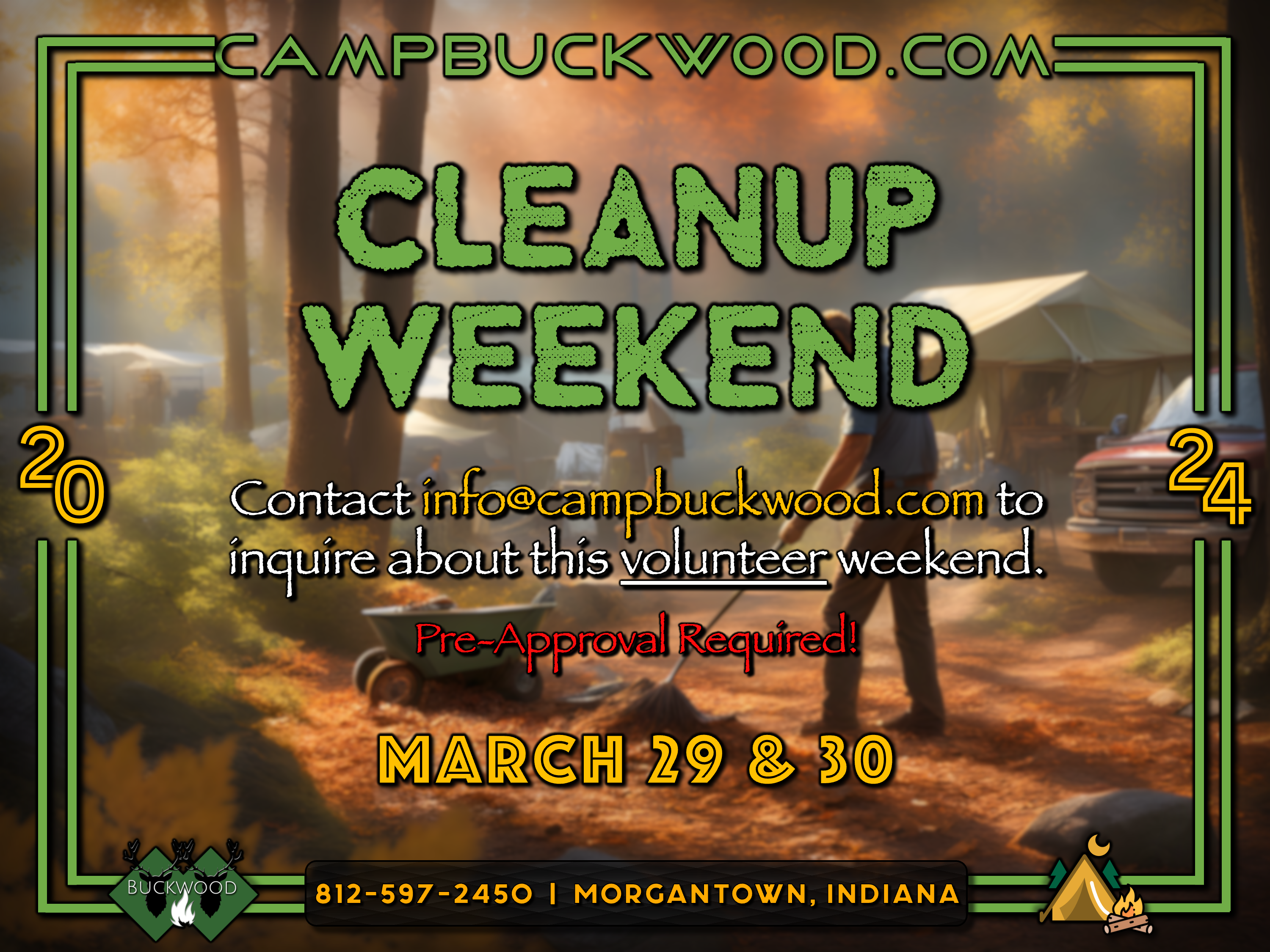 Camp Buckwood Cleanup Weekend - 2024 Season